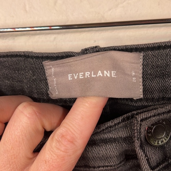 Everlane Dark Gray High Rise Skinny Jeans, Women Size 28 Tall - Picture 3 of 8